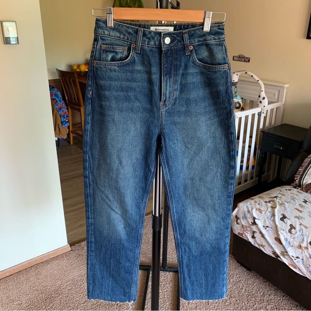Reformation High Rise Slim Straight Jeans 26